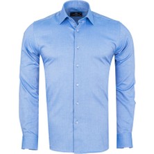 Makrom Düz Uzun Kollu Erkek Gömlek