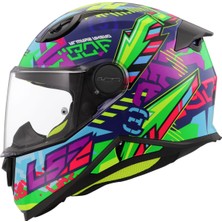 Ls2 Kıd Svent Mavi-Yeşil Çocuk Kask