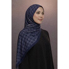 Mavi İpek Mavi Ipek Lacivert Serisi Soft Pamuk Şal D1
