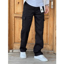 Enk 2026 Vintage Erkek Kargo Baggy Krem/haki/siyah