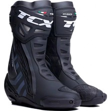 Tcx Rt-Race Siyah-Gri Motosiklet Bot CE Koruma ve Dayanıklı Deri Malzeme ile Yüksek Performans