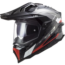 Ls2 Explorer C Karbon Frontıer Tıtanıum-Kırmızı Kask
