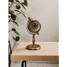 Hediye Fikri Pirinç Masa Üstü Saat – Dekoratif Klasik Tasarım (14 x 6 Cm)