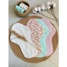 ECOSOFT Yıkanabilir Doğal Kadın Pedi Gece 4'lü Pamuk ve Bambu