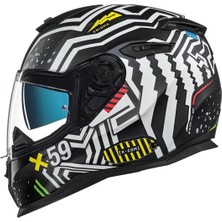 Nexx SX.100 Enıgma Mat Siyah-Beyaz Kask