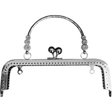 Hobicium Metal Çanta Klipsi Saplı Çerçeve Örgü & El Yapımı Çanta Aparatı Vintage Çanta Klipsi 18,5 cm