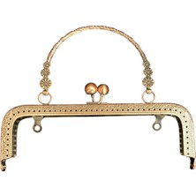 Hobicium Metal Çanta Klipsi Saplı Çerçeve Örgü & El Yapımı Çanta Aparatı Vintage Çanta Klipsi 18,5 cm