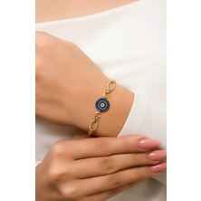 Ravi Pırlanta Nazar Boncuk Bileklik 14 Ayar A043495