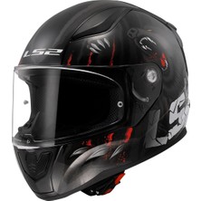 Ls2 Rapıd 2 Clawn Mat Siyah-Gri-Kırmızı Kask