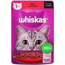 Üreticiniz Whiskas Pouch Sos Içerisinde Sığır Etli Yetişkin Konserve Kedi Maması 1 Adet 85 G