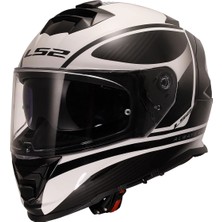 Ls2 Storm 2 Dodger Mat Siyah-Beyaz Kask