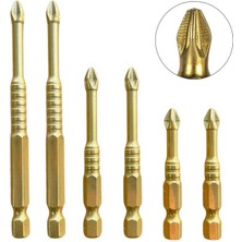 Depomega 6 Parça Titanyum Kaplı Bits Uç Ph2 50 65 90 mm Manyetik Bits