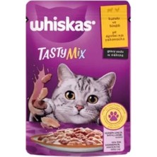Üreticiniz Whiskas Tasty Mix Sos Içerisinde Kuzu Etli ve Hindili Pouch Yetişkin Konserve Kedi Ma