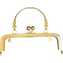 Hobicium Metal Çanta Klipsi Saplı Çerçeve Örgü & El Yapımı Çanta Aparatı Vintage Çanta Klipsi 18,5 cm