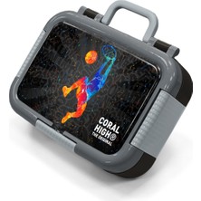 Coral High Kids Gri Basketbol Desenli Paslanmaz Çelik Beslenme Kabı 39177