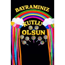 Bayramınız Kutlu Olsun,bayram Mübarek,şeker Bayramı Panosu Ek Dikişli 200+200