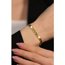 Altıgen Pullu Bileklik 22 Ayar A072009