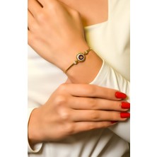 Taşlı Tasarım Bileklik 14 Ayar A050034