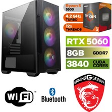 MSI Şafak-Gaming Pc Ddr4 |ryzen 5 5500 | Rtx 5060 8gb | 16 GB Ddr4 Ram | 1tb Nvme 5000 4000 |WİN11PRO