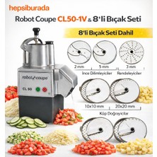 Robot Coupe cl 50-1V Set Üstü Sebze Doğrama Makinesi, 8'li Disk Seti Dahil