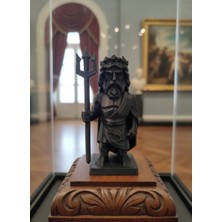 Denizlerin Tanrısı Poseidon – 7 cm Siyah 3D Mini Figür