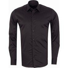 Oscar Banks Düz Uzun Kollu Erkek Gömlek