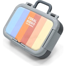 Coral High Kids Renkli Çizgi Desenli Paslanmaz Çelik Beslenme Kabı 39187