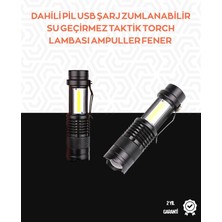 Shopwave Taşınabilir Şarjlı LED Fener - 4 Modlu, 2000LM, Ayarlanabilir Odak