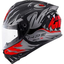 Givi Gıvı 50.x Sharkbıte Mat Siyah-Gri-Kırmızı Kask