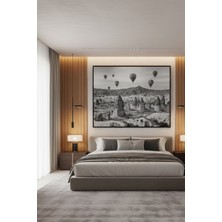 Safir Design Kapadokya Rüyası Sıcak Hava Balonları ve Peri Bacaları Çerçeveli Tablo