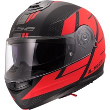 Ls2 Strobe 2 Code Mat Siyah-Kırmızı Kask