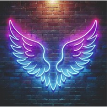 Neonled Melek Kanatları - Boy:6 Neon LED Dekoratif Aydınlatma