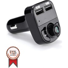 Torima Transmitter Bt USB Mp3 Micro Sd Kart Çakmaklık Müzik Çalar Araç Kiti X8 Siyah