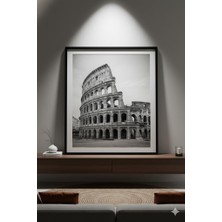 Safir Design Klasik Avrupa Esintisi Roma Kolezyum Görseli Içeren Çerçeveli Tablo