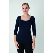 Confeo Kadın Modal U Yaka 3/4 Kol T-Shirt C801-035