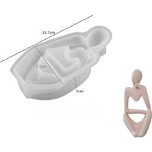 Hobiflex Silikon Kalıp Ithal Düşünen Adam Figür Obje Taş Tozu Kalıp Epoksi Reçine Kalıp No: 3 HB140-0120
