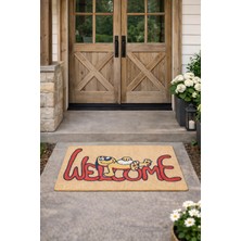 Esnature Sevimli Tembel Köpek Kahverengi Kapı Önü Paspası 45X70 cm