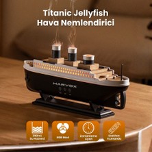 Harvox Titanic Jellyfish Hava Nemlendirici Aroma Difüzörü – Rgb LED Aromaterapi Buhar Makinesi, Sessiz Çalışma