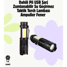 Shopwave 2000 Lümen LED El Feneri - Suya Dayanıklı, Odaklı, Klipsli