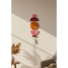 Home All Modern Geometrik Ahşap Duvar Dekoru – Minimalist Ev & Salon Duvar Dekorasyonu - Kırmızı Duvar Dekoru