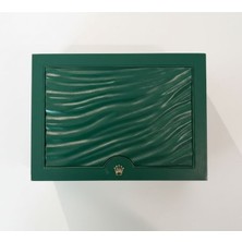 Gümrük Bey Rolex Orijinal Saat Kutusu – Yeşil Deri Dış Kaplama, Premium Iç Yastıklı Lüks Saat Kutusu