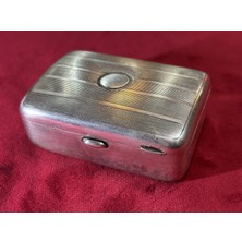 TT Ingiliz 1900 Başları 130 Gram 925 Ayar Gümüş Tütün Tabakası - 8 cm 6 cm 3 cm