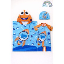 My Kids Wear Erkek Çocuk Deniz Kombini 3’lü Set – Mayo, Havlu ve Bone 12581