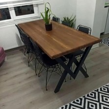 BRK Design Brk Desıgn Lüx Kütük Yemek Masası Wakko Ayak