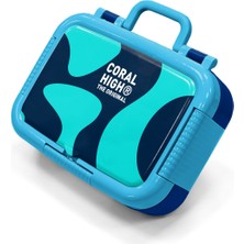 Coral High Kids Lacivert Turkuaz Desenli Paslanmaz Çelik Beslenme Kabı 39193