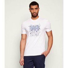Boss Erkek Regular Fit %100 Pamuklu Logo Baskılı Kısa Kollu Beyaz T-Shirt 50555799-100