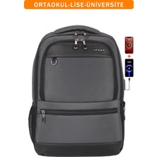 Dada Körüklü Okul Sırt Çantası Lise Üniversite Su Geçirmez Kumaş Yandan Cepli 14"-15,6" Inç Unisex