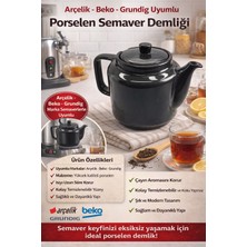 Arçelik Semaver Gri Poselen Demlik 3285 Pı Inox