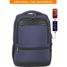 Dada Körüklü Okul Sırt Çantası Lise Üniversite Su Geçirmez Kumaş Yandan Cepli 14"-15,6" Inç Unisex