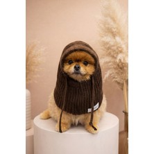 Bahels Dog Acı Kahve Triko Örgü Balaclava Bere Şapka